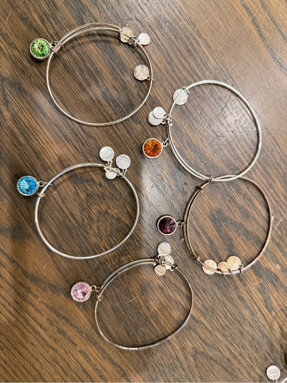 Alex and Ani Birthstone Bracelet Lot of 5 – February March June August November